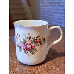 Sadler Wellington Fine Bone China Cup Mug Floral Fruit 3.5"